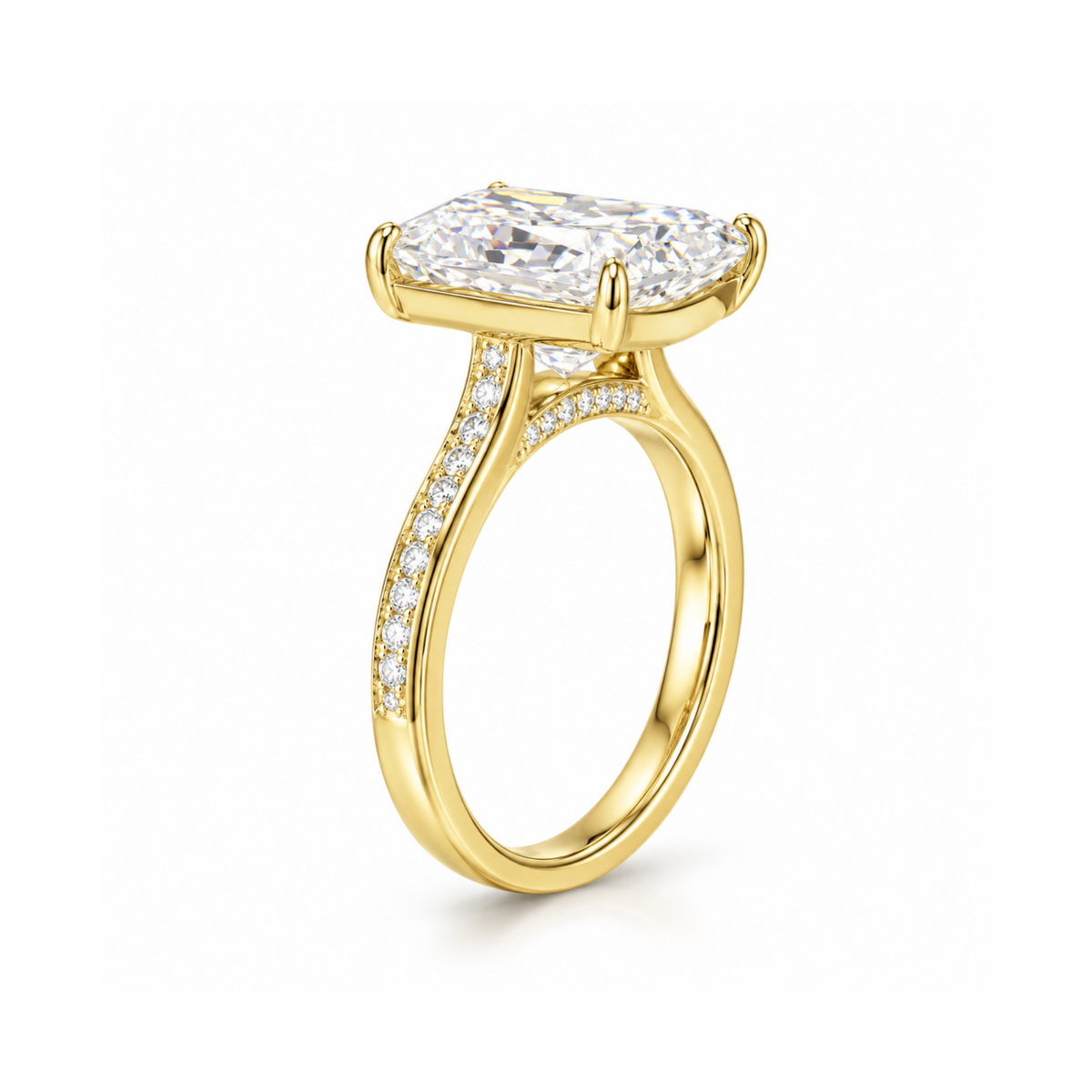 DV Cathedral Royale | 6ct Radiant-Cut Moissanite Ring