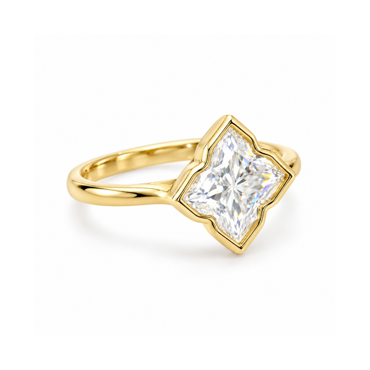 DV Bloomé Bezel | 3ct Bloom-Cut Moissanite Ring