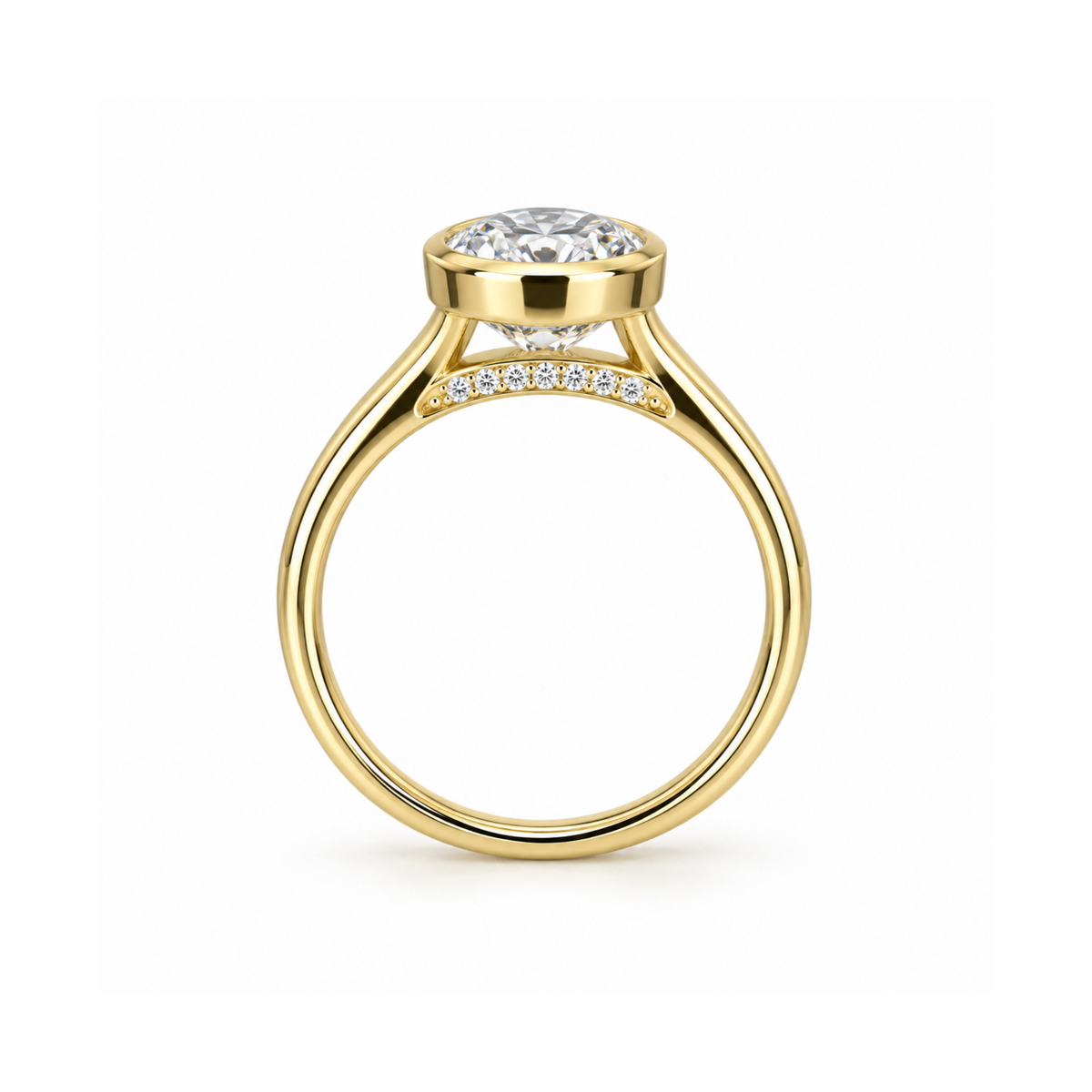 DV Lumina Bezel | 3ct Oval-Cut Moissanite Ring