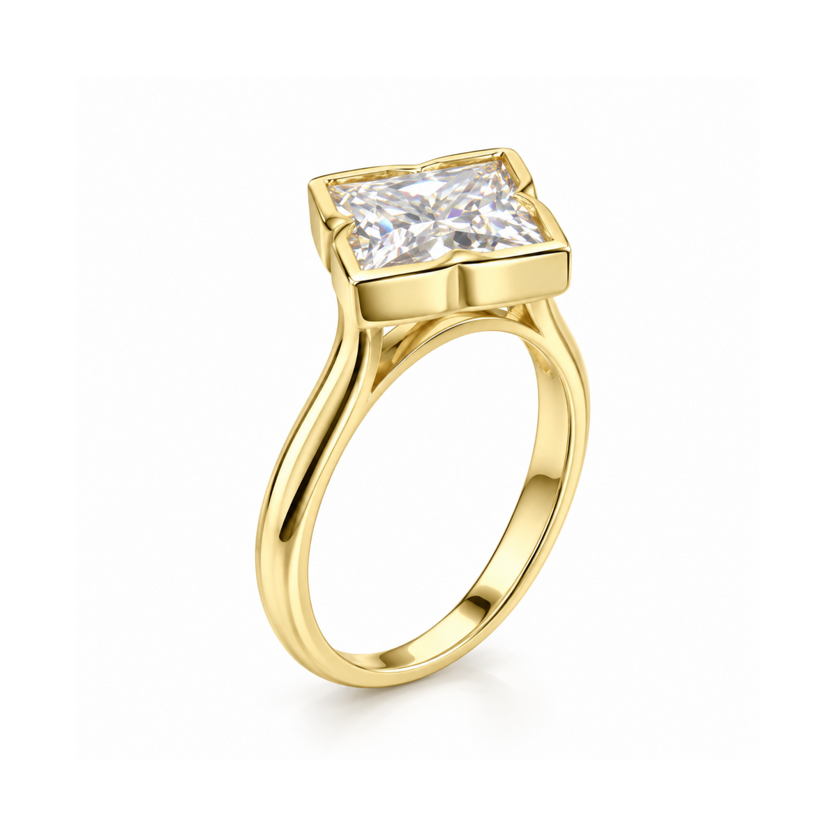 DV Bloomé Bezel | 3ct Bloom-Cut Moissanite Ring