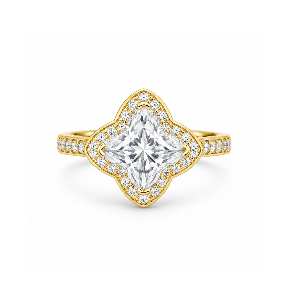 DV Bloomé | 2ct Bloom-Cut Moissanite Halo Ring