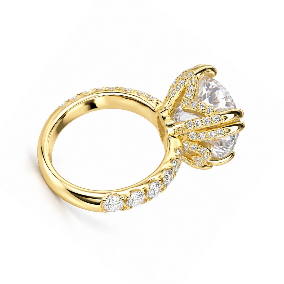 DV CoriHearts | 6ct Heart-Cut Moissanite Pavé Ring