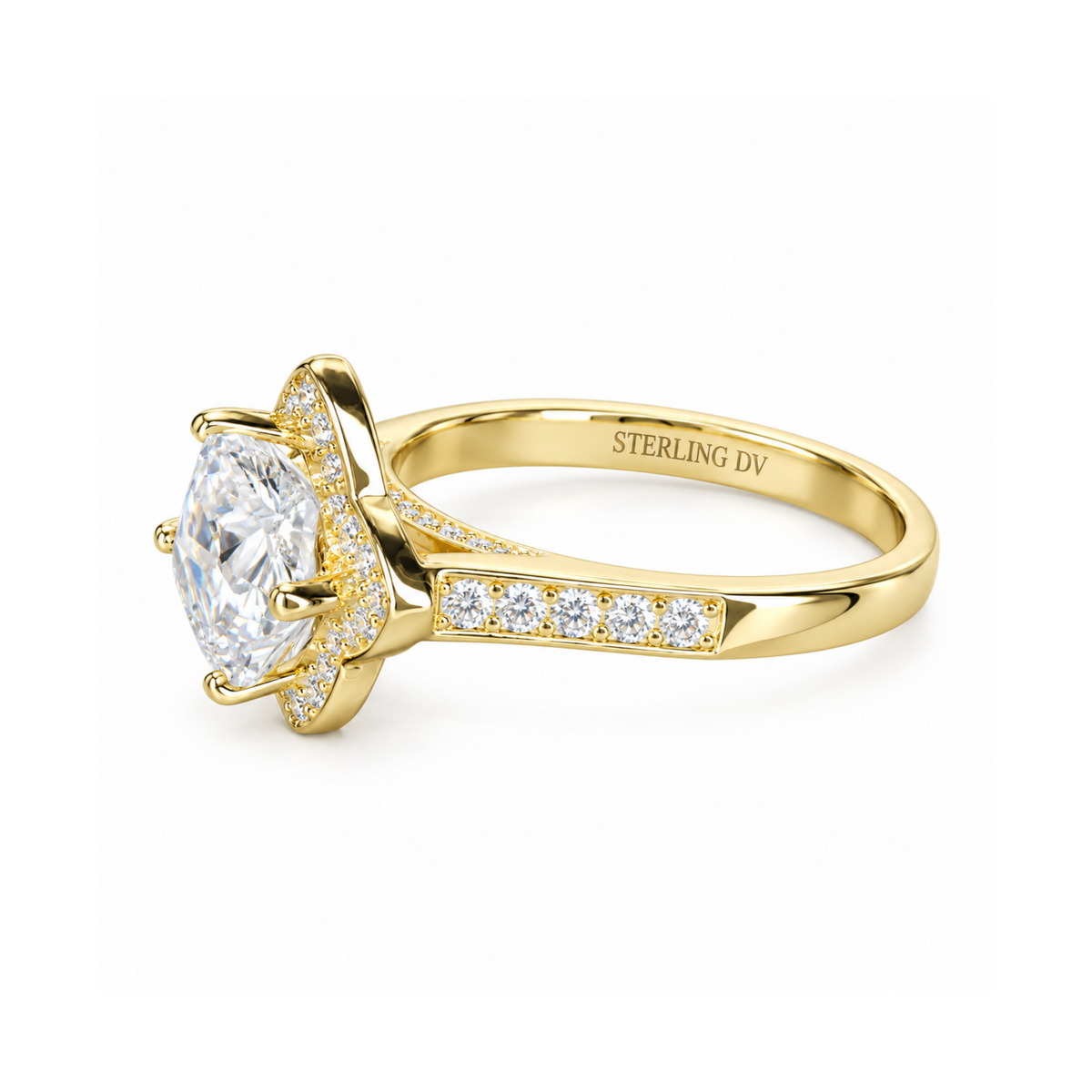 DV Bloomé | 2ct Bloom-Cut Moissanite Halo Ring