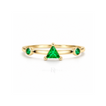 Verdant Trillion | Green Triangle Ring