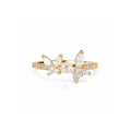 Butterfly Duet | Clear Stone Ring