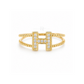 Monogram H | Pavé Letter Ring