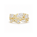 Cascade Pear | Pear and Round Statement Ring