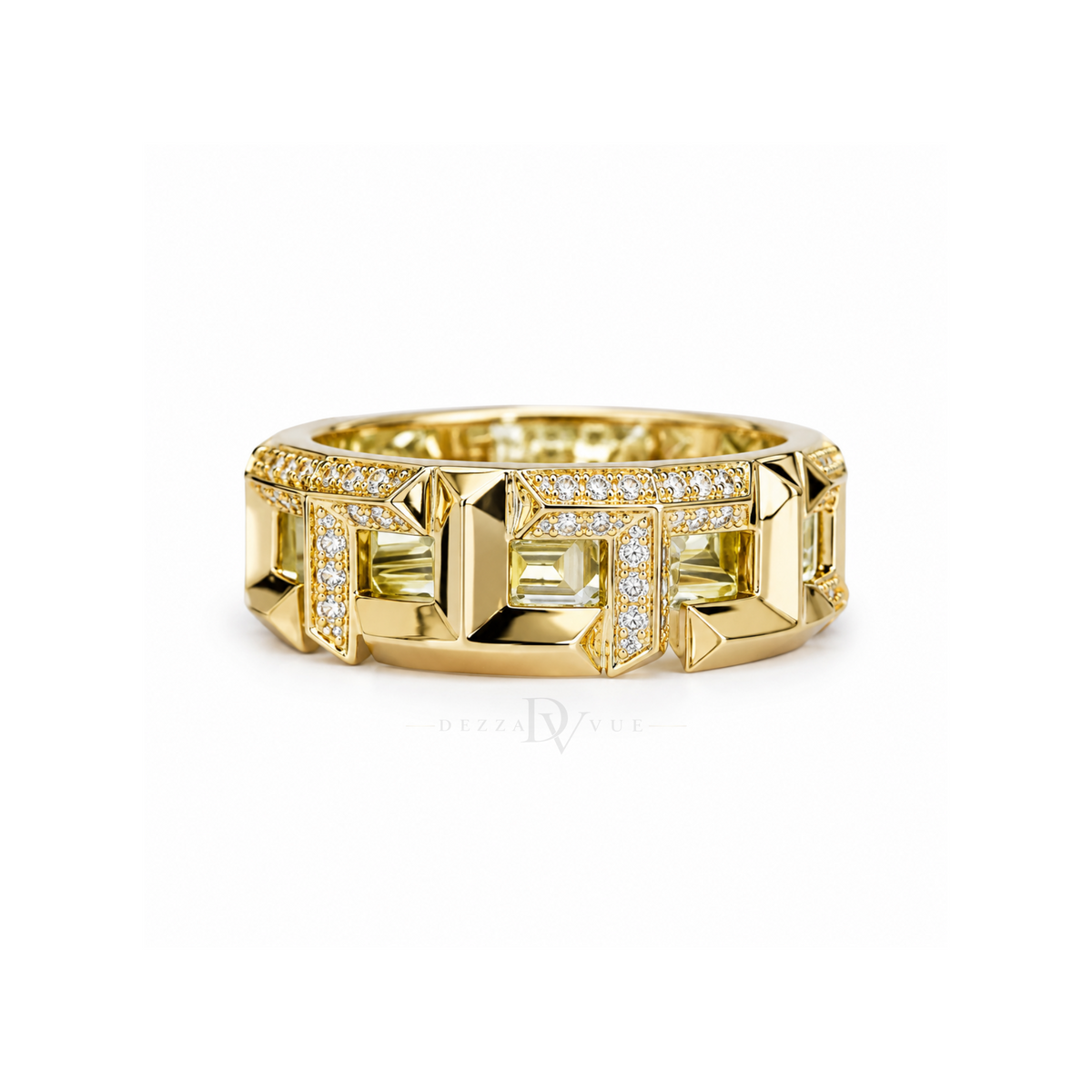 Citadel Geometry | Gold-Tone Statement Band