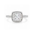 Regal Princess | Square Pavé Halo Ring