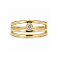 Solstice Trio | Three-Rail Gold-Tone Band