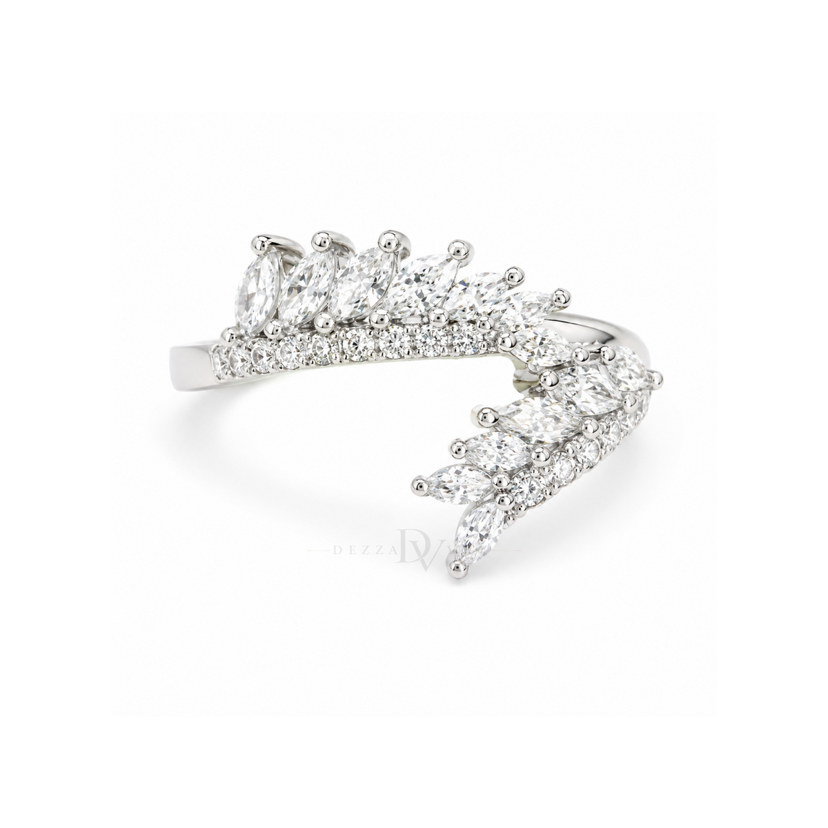 Silver Laurel | Marquise Wrap Ring