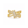 Élan Crisscross | Baguette Statement Ring