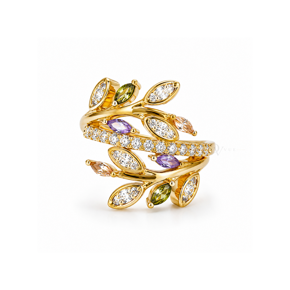 Aurora Garden | Multicolor Marquise Wrap Ring