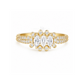 Marquise Crown | Three-Stone Pavé Ring