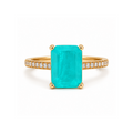 Azure Muse | Aqua-Blue Emerald-Cut Ring