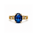 Midnight Sapphire | Sapphire-Blue Oval Ring