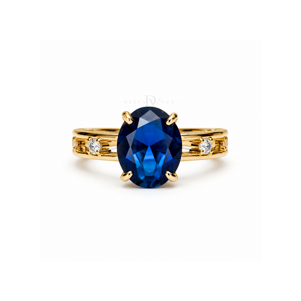 Midnight Sapphire | Sapphire-Blue Oval Ring