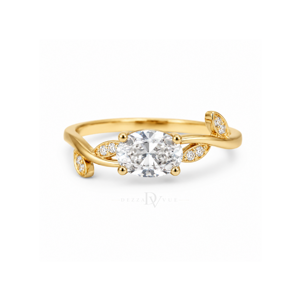 Vine Embrace | Oval Pavé Ring