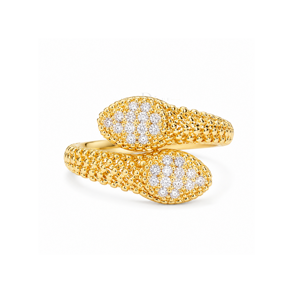 Twin Soleil | Pavé Leaf Wrap Ring