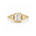 Art Deco Regent | Rectangular Halo Ring