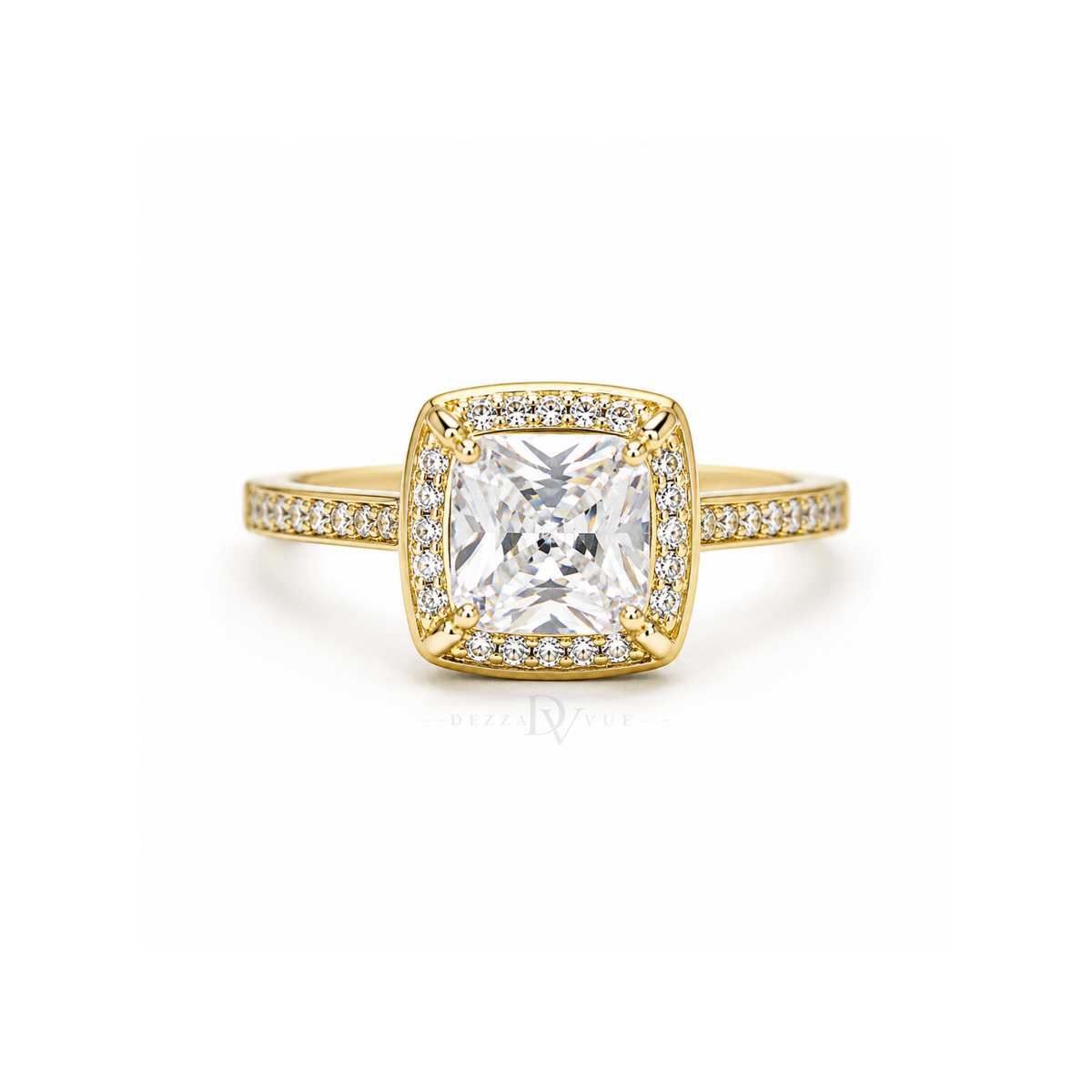 Majestic Cushion | Square Halo Ring