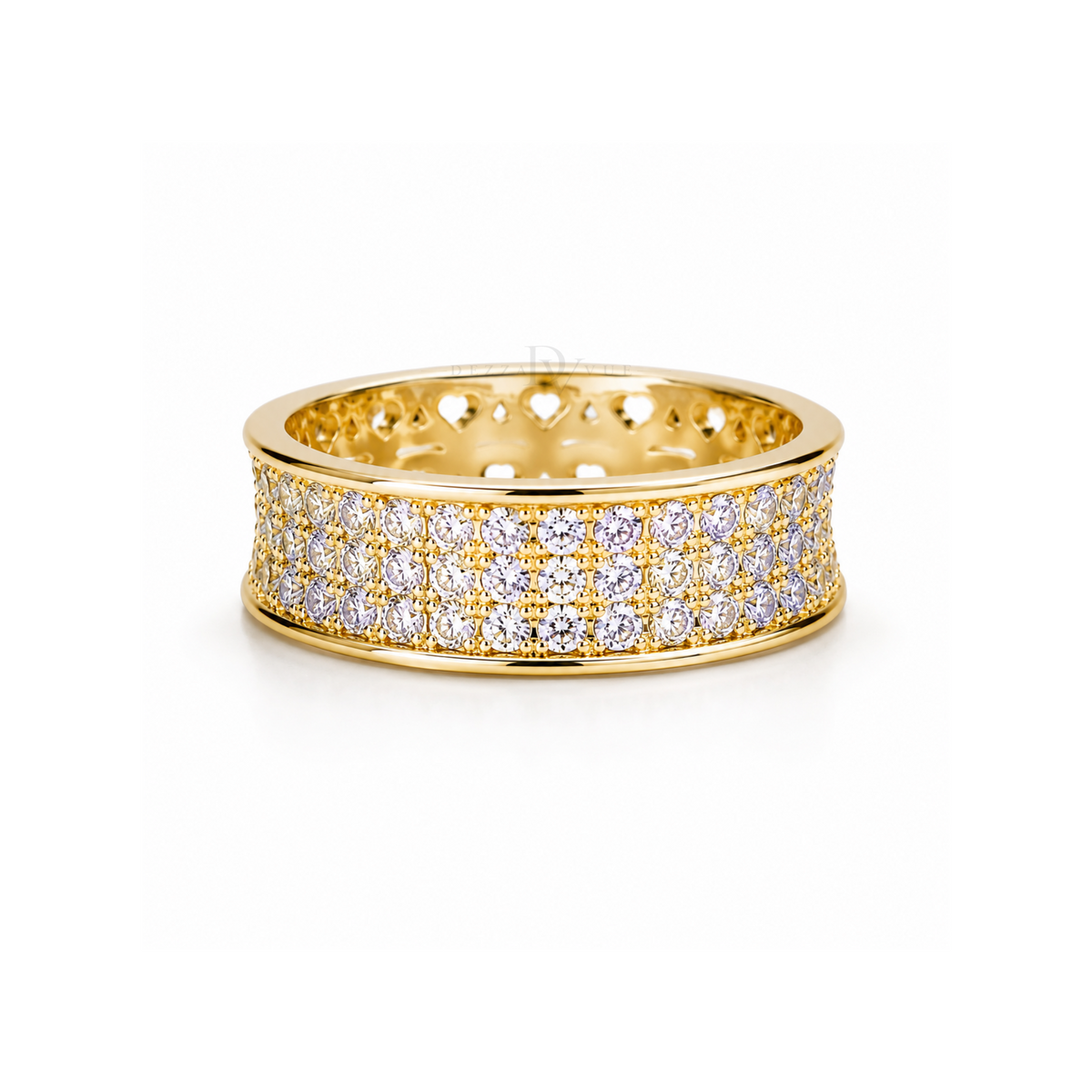 Grand Radiance | Triple-Row Pavé Band