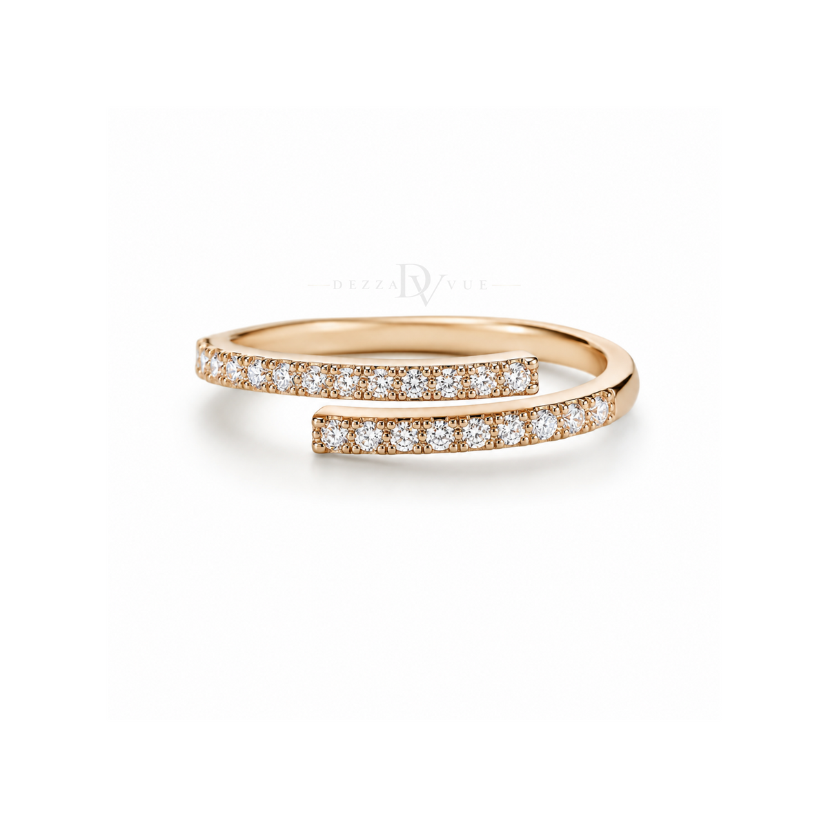 Infinity Arc | Rose Gold-Tone Pavé Ring