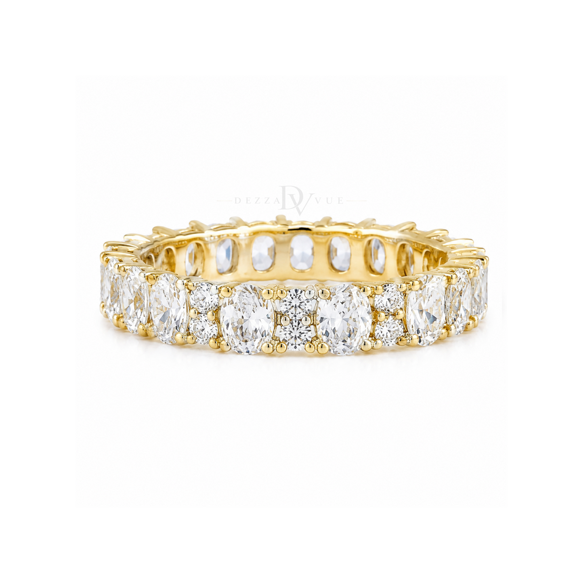 Oval Mosaic | Cluster Eternity Band