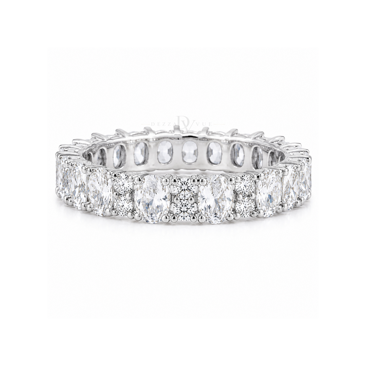 Celestial Ovals | Cluster Eternity Band