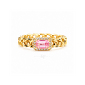 Rosé Icon | Pink Rectangular Link Ring