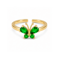 Verdant Butterfly | Green Stone Ring
