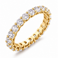 Classic Eternity Band | 3mm Moissanite Eternity Band | 14k Gold over Sterling Silver