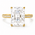 Cathedral Royale | 6ct Radiant Cut Moissanite Ring | 14k Gold Vermeil