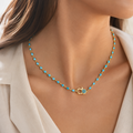 Azure Teardrops | Blue Tennis Necklace