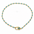 Azure Teardrops | Blue Tennis Necklace