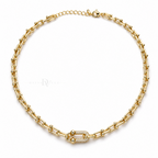 Brilliance Carabiner | Pavé Bead-Link Necklace