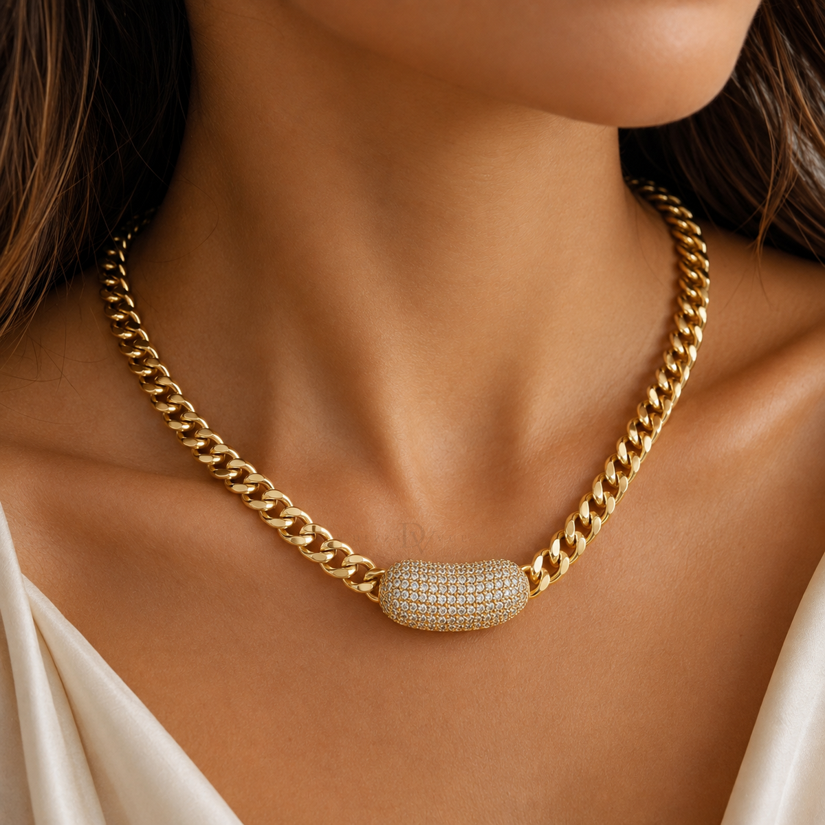 Pavé Muse | Sculpted Collar Necklace