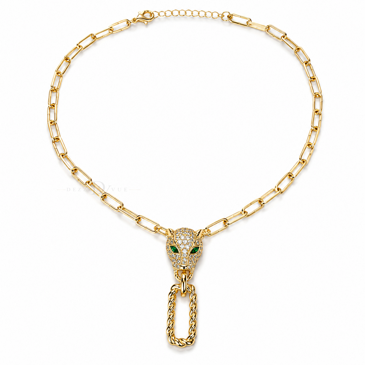Feline Gaze | Pavé Drop Necklace