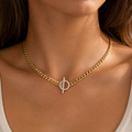 Éclat Toggle | Pavé Curb Chain Necklace