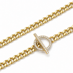 Éclat Toggle | Pavé Curb Chain Necklace
