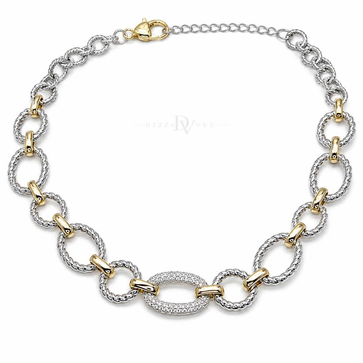 Halo Links | Two-Tone Statement Necklace