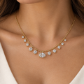 Starlight Oval | Graduated Crystal Necklace
