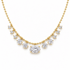 Starlight Oval | Graduated Crystal Necklace