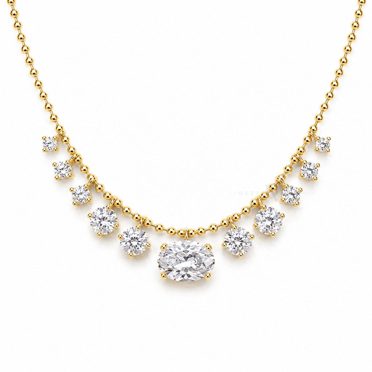 Starlight Oval | Graduated Crystal Necklace