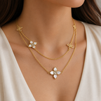 36" Jardin Fleur | Layered Floral Necklace