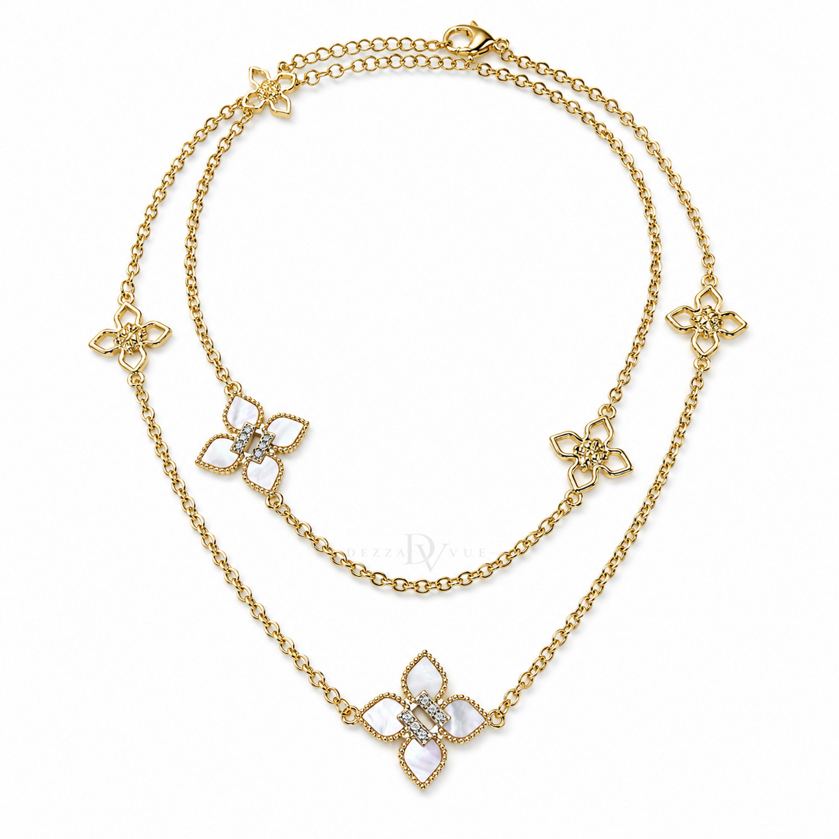 36" Jardin Fleur | Layered Floral Necklace