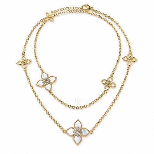 36" Jardin Fleur | Layered Floral Necklace