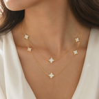 36" Ivory Fleur Stations | Floral Chain Necklace