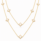 36" Ivory Fleur Stations | Floral Chain Necklace