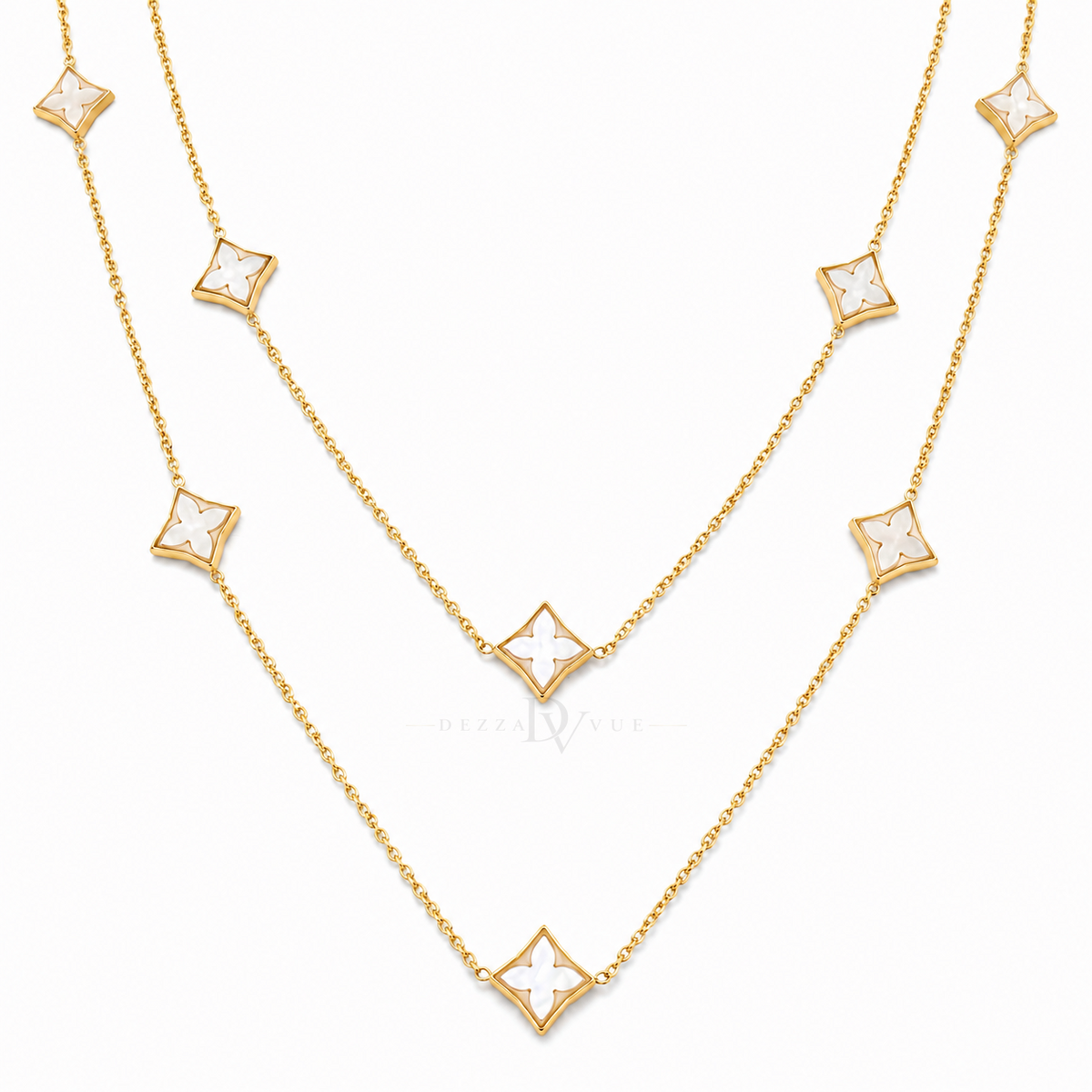 36" Ivory Fleur Stations | Floral Chain Necklace